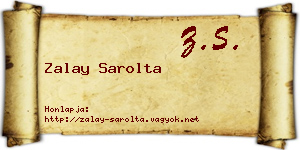 Zalay Sarolta névjegykártya